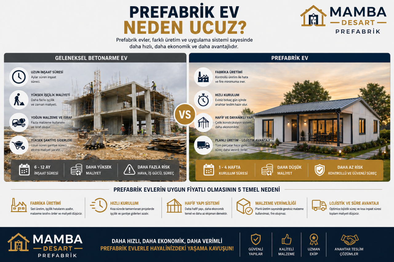 Prefabrik Ev Neden Ucuz?
