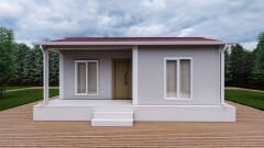 Prefabrik Ev 37 m2 Tek Kat 1+1 Ev Planı