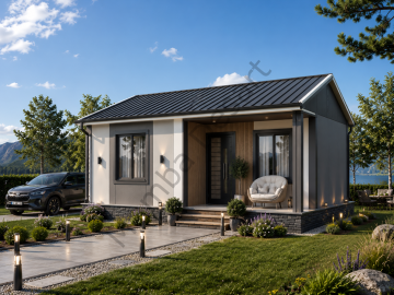 Prefabrik Ev 40 m2 Tek Kat 1+1 Ev Planı