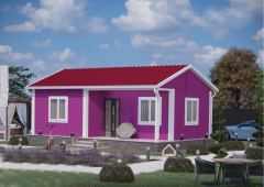 Prefabrik Ev 43 m2 Tek Kat 1+1 Ev Planı