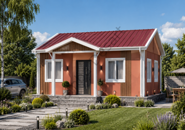 Prefabrik Ev 45 m2 Tek Kat 2+1 Ev Planı