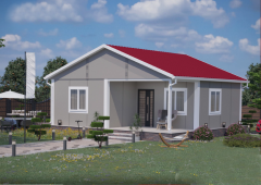 Prefabrik Ev 59 m2 Tek Kat 2+1 Ev Planı