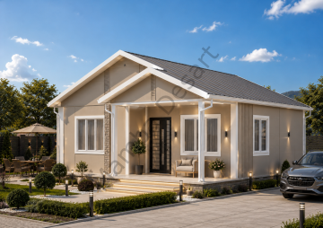 Prefabrik Ev 61 m2 Tek Kat 2+1 Ev Planı