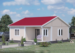 Prefabrik Ev 64 m2 Tek Kat 2+1 Ev Planı