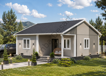 Prefabrik Ev 64 m2 Tek Kat 2+1 Ev Planı