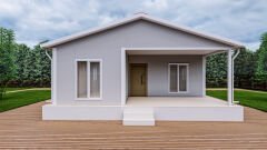 Prefabrik Ev 62 m2 Tek Kat 2+1 Ev Planı