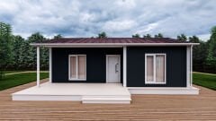 Prefabrik Ev 65,6 m2 Tek Kat 2+1 Ev Planı