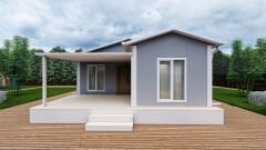 Prefabrik Ev 70 m2 Tek Kat 2+1 Ev Planı