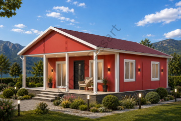 Prefabrik Ev 70 m2 Tek Kat 2+1 Ev Planı
