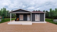 Prefabrik Ev 74 m2 Tek Kat 2+1 Ev Planı