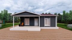 Prefabrik Ev 74 m2 Tek Kat 2+1 Ev Planı