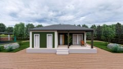 Prefabrik Ev 76 m2 Tek Kat 2+1 Ev Planı
