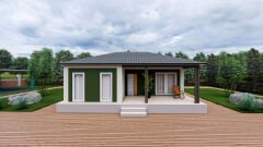 Prefabrik Ev 76 m2 Tek Kat 2+1 Ev Planı