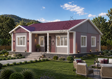 Prefabrik Ev 78 m2 Tek Kat 2+1 Ev Planı