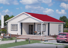 Prefabrik Ev 84 m2 Tek Kat 2+1 Ev Planı