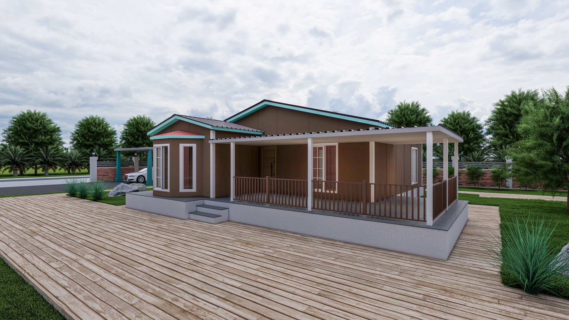 Prefabrik Ev 95 m2 Tek Kat 3+1 Ev Planı