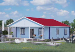 Prefabrik Ev 100 m2 Tek Kat 2+1 Ev Planı