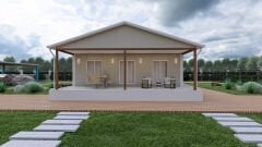 Prefabrik Ev 105,6 m2 Tek Kat 3+1 Ev Planı