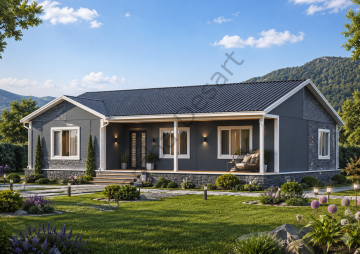 Prefabrik Ev 125 m2 Tek Kat 4+1 Ev Planı