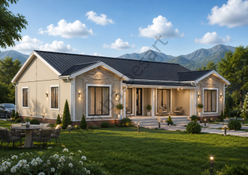 Prefabrik Ev 144 m2 Tek Kat 4+1 Ev Planı