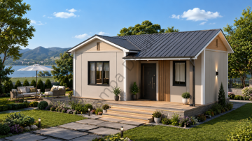 Prefabrik Ev 40 m2 Tek Kat 1+1 Ev Planı