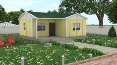 Prefabrik Ev 49 m2 Tek Kat 2+1 Ev Planı