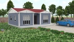 Prefabrik Ev 52 m2 Tek Kat 2+1 Ev Planı
