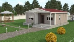 Prefabrik Ev 62 m2 Tek Kat 2+1 Ev Planı