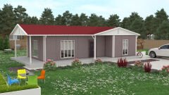 Prefabrik Ev 80 m2 Tek Kat 2+1 Ev Planı