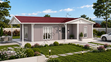 Prefabrik Ev 80 m2 Tek Kat 2+1 Ev Planı