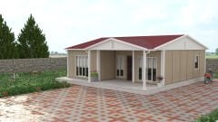 Prefabrik Ev 85 m2 Tek Kat 2+1 Ev Planı