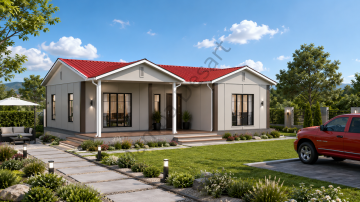 Prefabrik Ev 100 m2 Tek Kat 2+1 Ev Planı