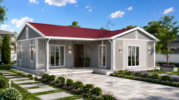 Prefabrik Ev 114 m2 Tek Kat 3+1 Ev Planı