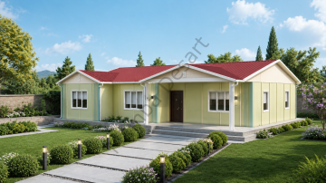 Prefabrik Ev 126 m2 Tek Kat 3+1 Ev Planı