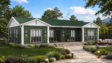 Prefabrik Ev 131 m2 Tek Kat 4+1 Ev Planı