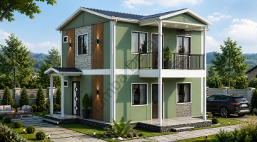İki Katlı Dubleks Prefabrik Ev 114 m2