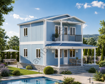 İki Katlı Dubleks Prefabrik Ev 124 m2