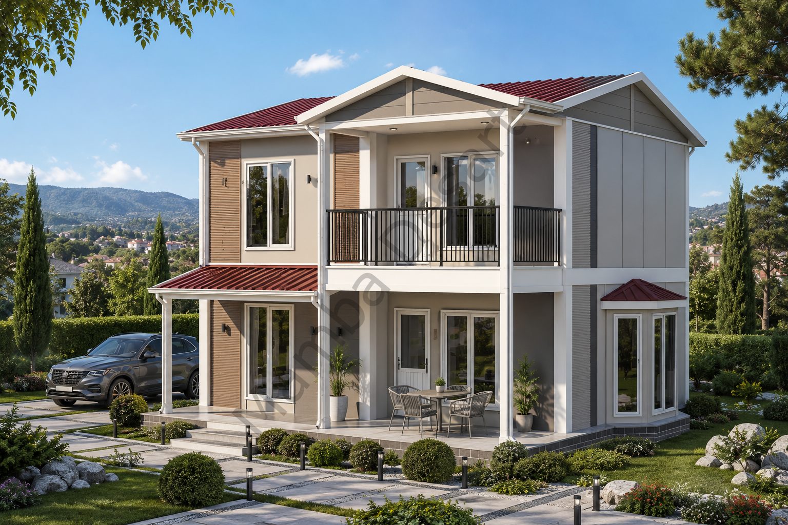 İki Katlı Dubleks Prefabrik Ev 126 m2