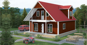 İki Katlı Dubleks Prefabrik Ev 134 m2