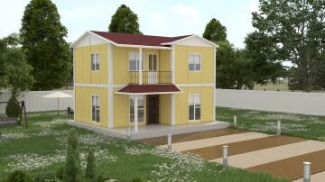 İki Katlı Dubleks Hafif Çelik Konstrüksiyon Ev 100 m2