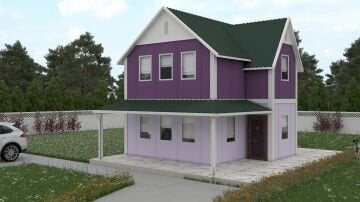 İki Katlı Dubleks Hafif Çelik Konstrüksiyon Ev 101 m2