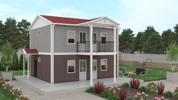 İki Katlı Dubleks Hafif Çelik Konstrüksiyon Ev 114 m2